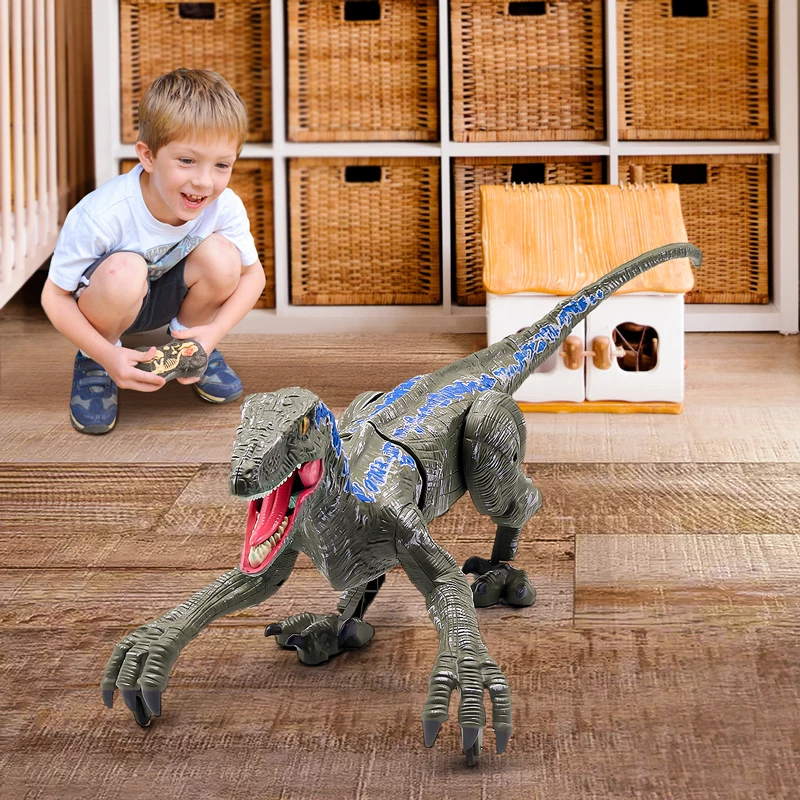 Đồ chơi khủng long điều khiển từ xa, khủng long đi bộ dài 45cm