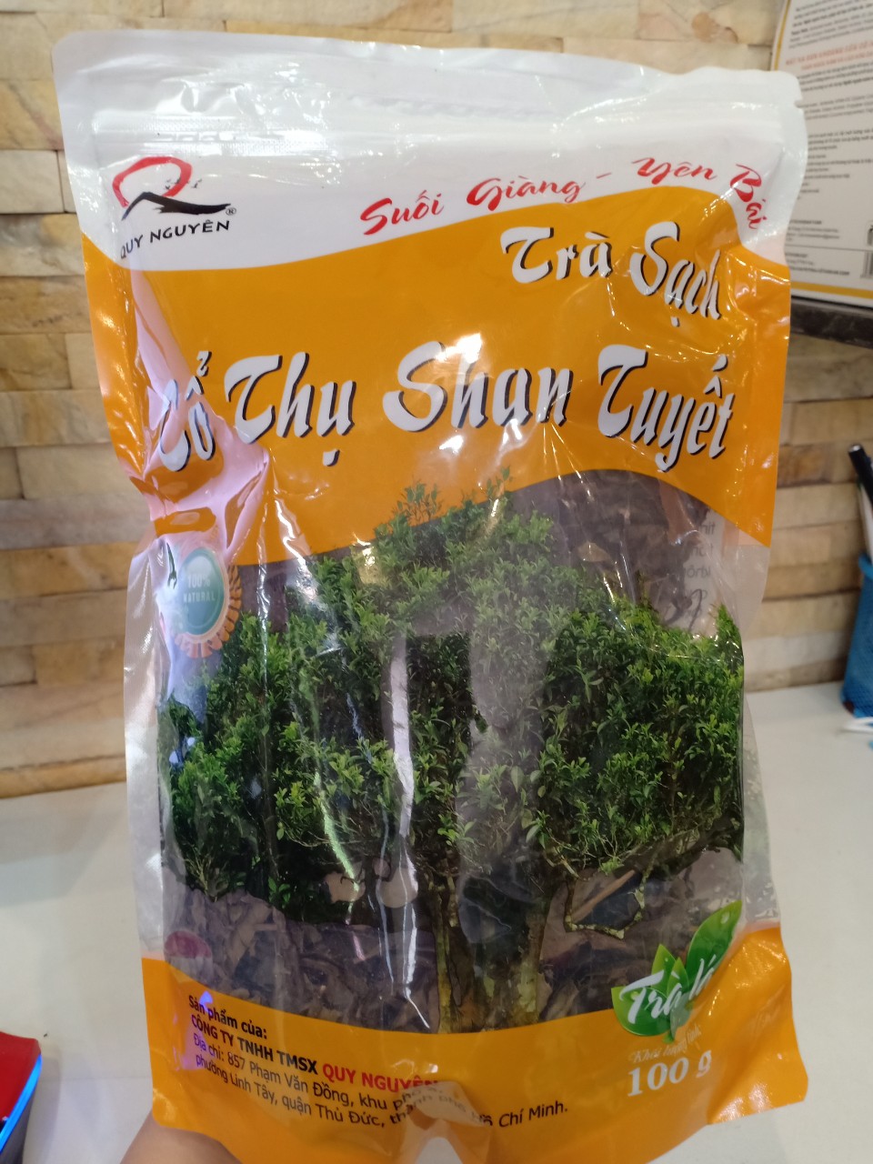 GÓI TRÀ SẠCH CỔ THỤ SHAN TUYẾT QUY NGUYÊN 100G