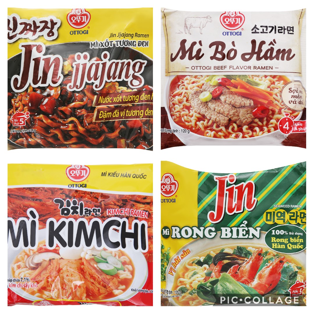 Mỳ hàn quốc ottogi. 20 gói 4 loại
