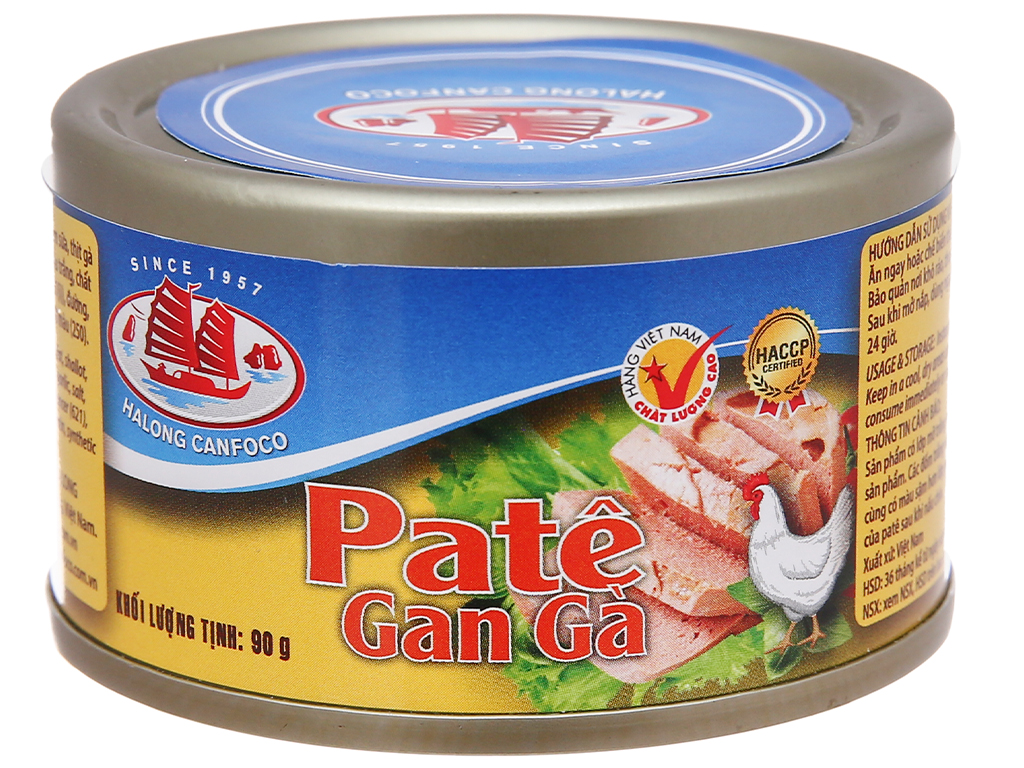 5 hộp pate gan gà hạ long hộp 90g