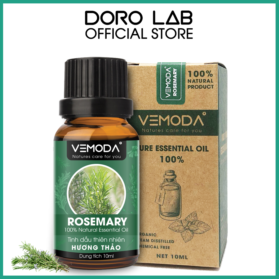 Tinh dầu Hương thảo cao cấp. Rosemary Essential Oil. Tinh dầu xông phòng giúp khử mùi kháng khuẩn, tăng cường sức đề kháng, giảm căng thẳng, cải thiện hoạt động hệ hô hấp. Tinh dầu thơm phòng cao cấp Vemoda