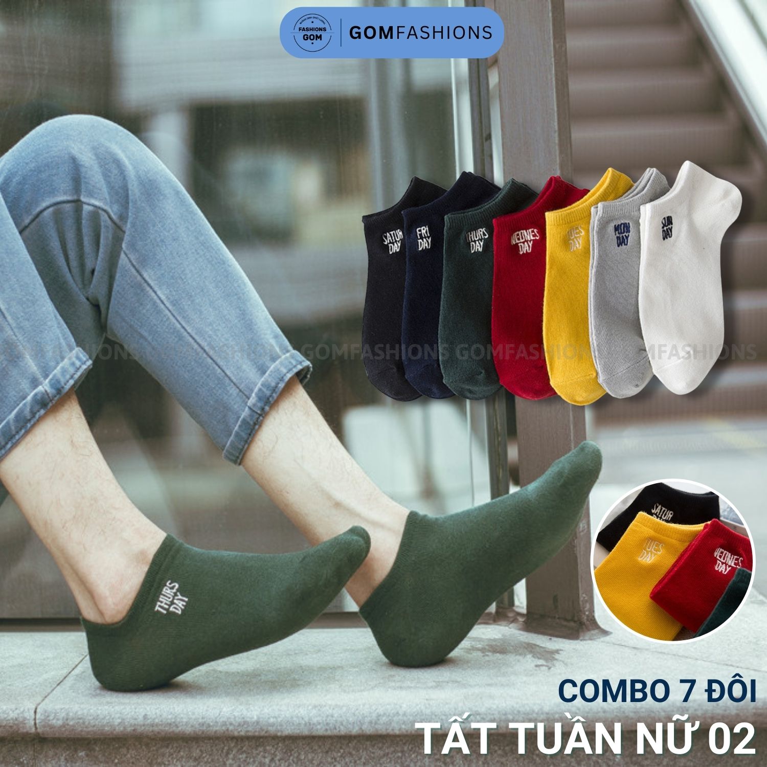 Vớ cổ ngắn nữ cao cấp tất nữ cổ ngắn 7 đôi sử dụng trong 7 ngày - votuan-nu02