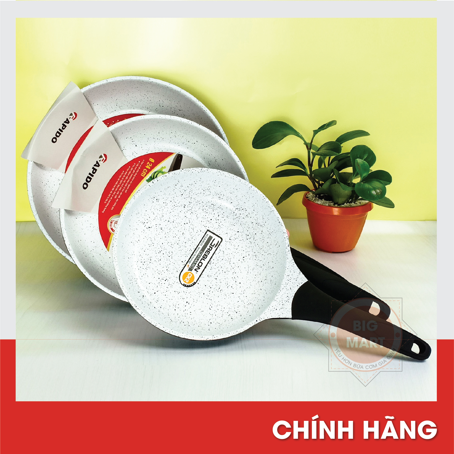 Chảo từ rapido đáy chấm rp-rd2 size 24-26-28-30cm