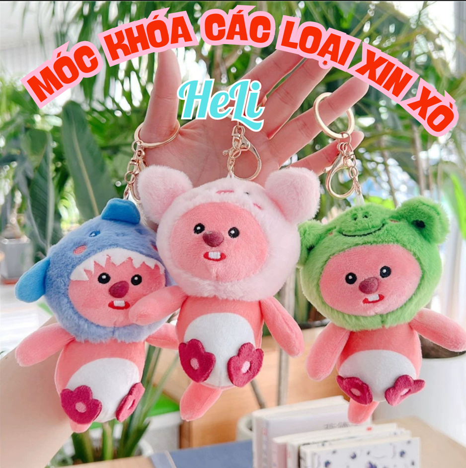 MÓC KHOÁ GẤU BÔNG KUROMI, VỊT XẤU XÍ, KITTY, CINNAMON,RÙA , CAPYBARA, LOOPY ,GẤU DÂU