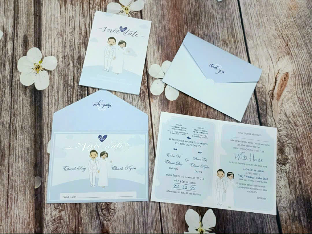 50 thiệp cưới TL-2068D (Đã bao gồm nội dung in). Vui lòng cung cấp nội dung in sau khi đặt hàng.