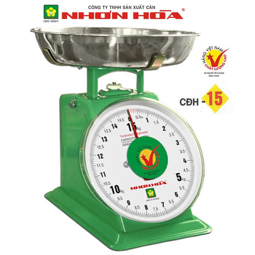 Cân đồng hồ Nhơn Hòa 15Kg- Hàng chính hãng giao ngay