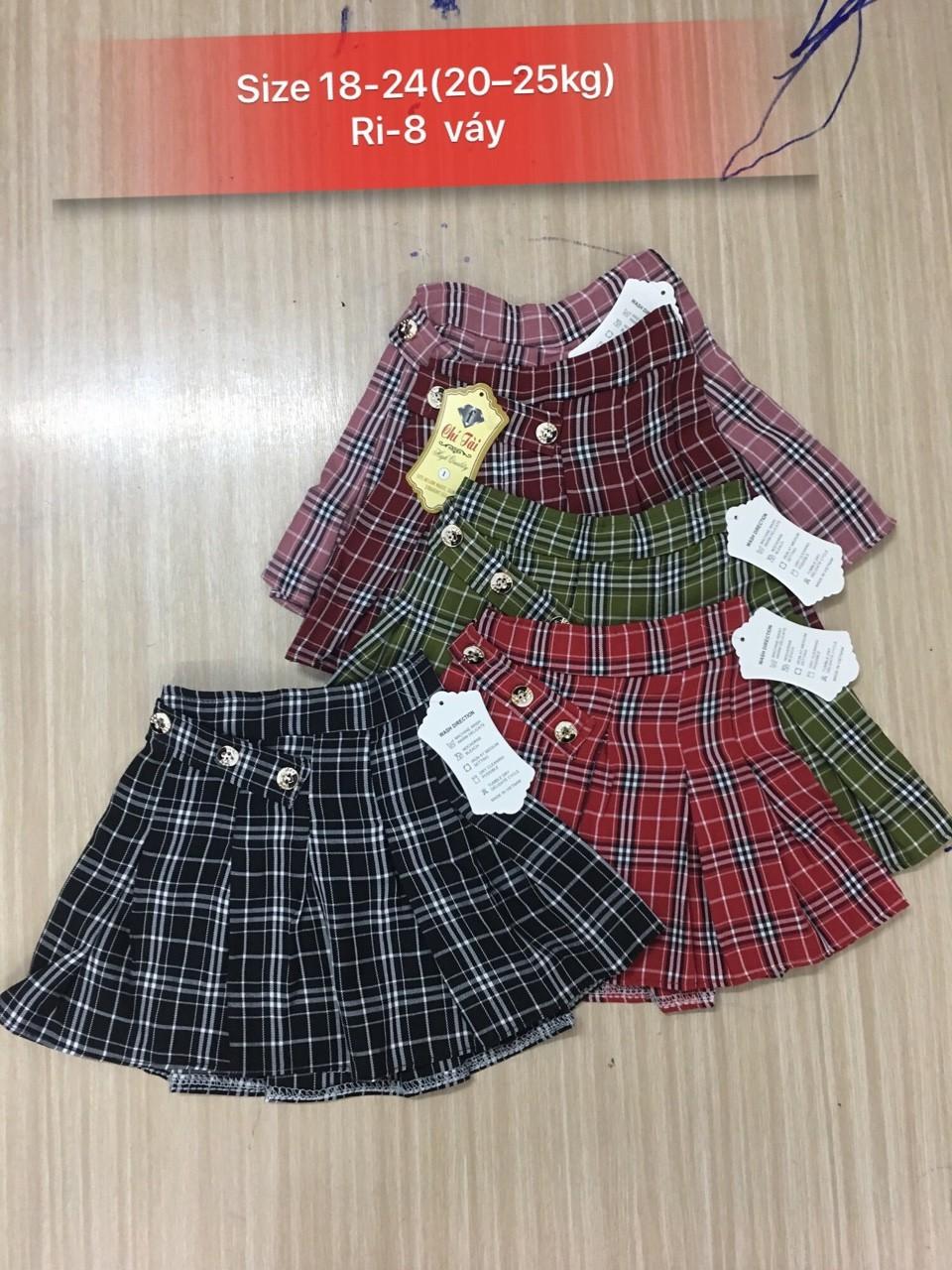 Combo 2 chân váy kiểu cho bé gái từ 8-30kg