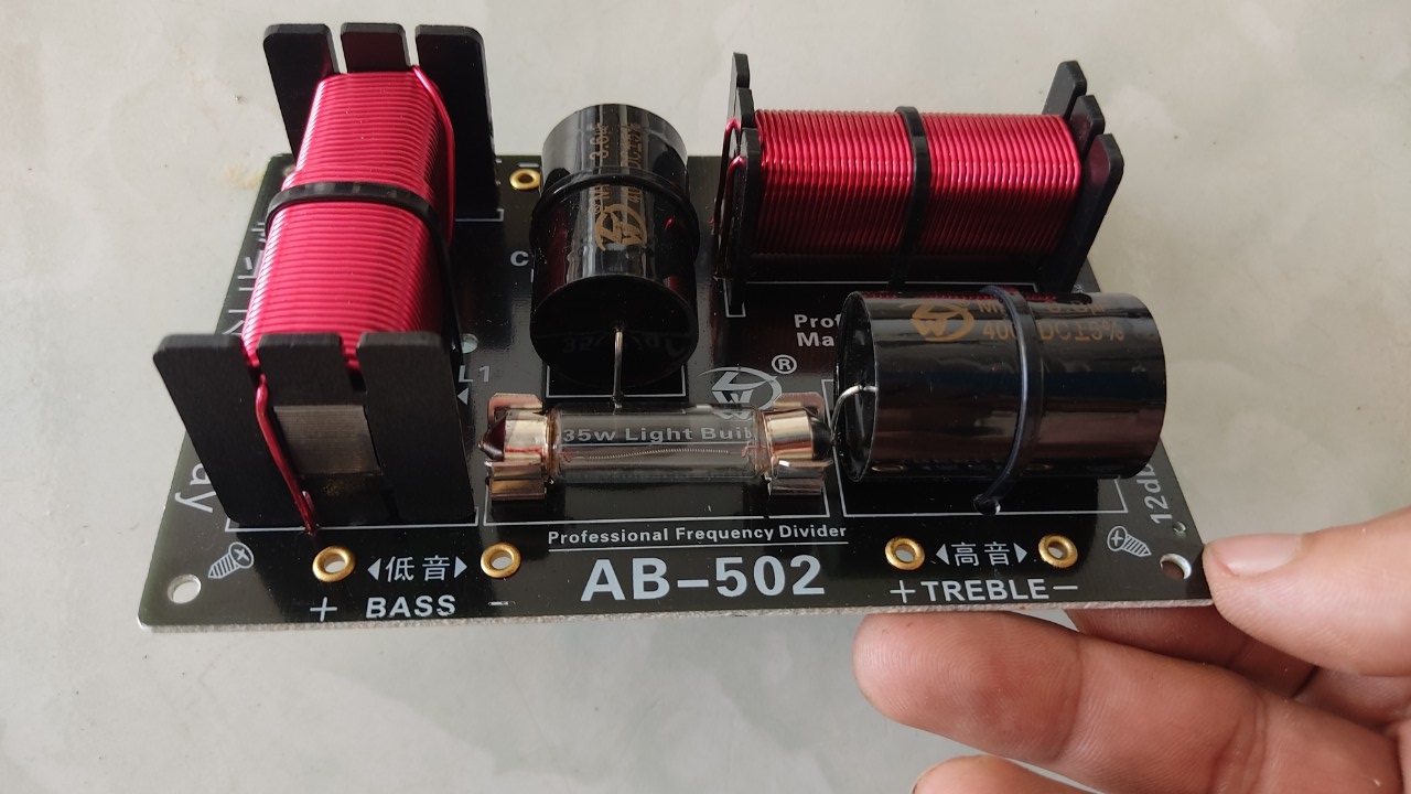 Mạch phân tần 2 đường tiếng AB 502 - 1 bass 1 treble - giá 2 mạch - mạch phân tần loa 2 đường tiếng