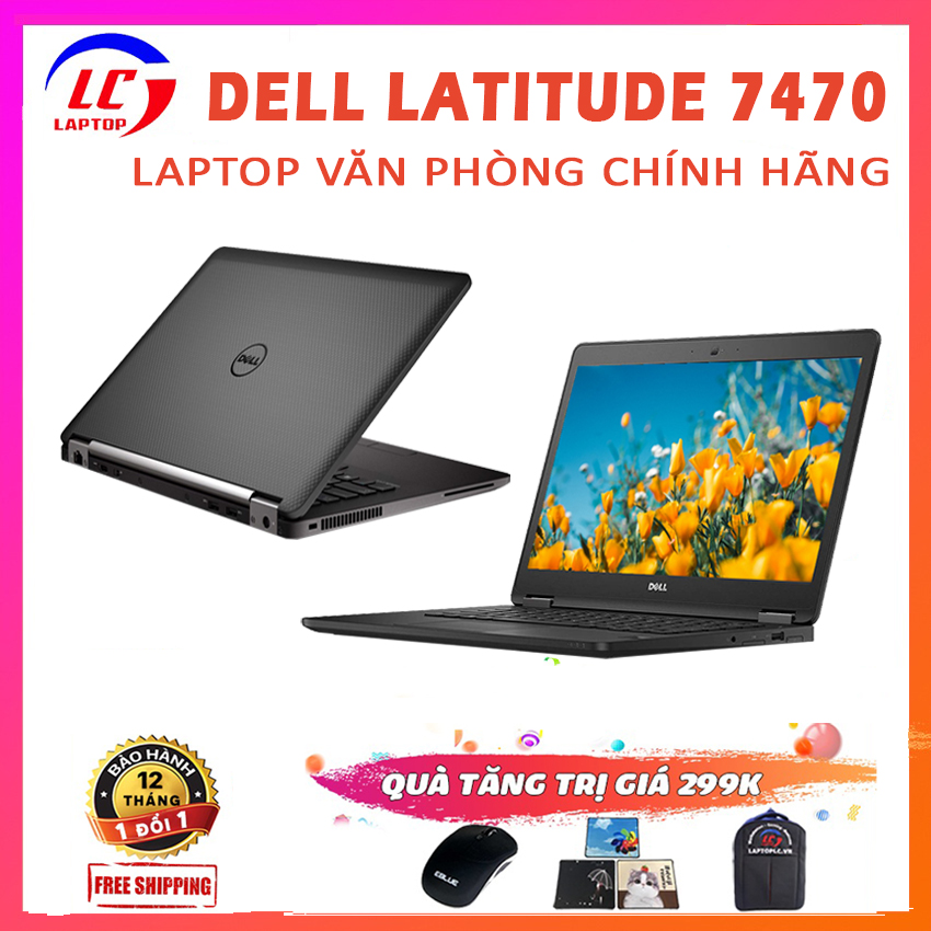 [Trả góp 0%]Dell Latitude 7470 Siêu Bền Đẹp i5-6300U, RAM 8G, SSD 256G, VGA On Intel HD 520 màn 14 HD/Full HD