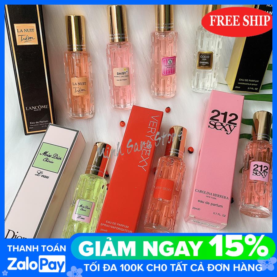 Combo 3 chai nước hoa nữ mini 20ml