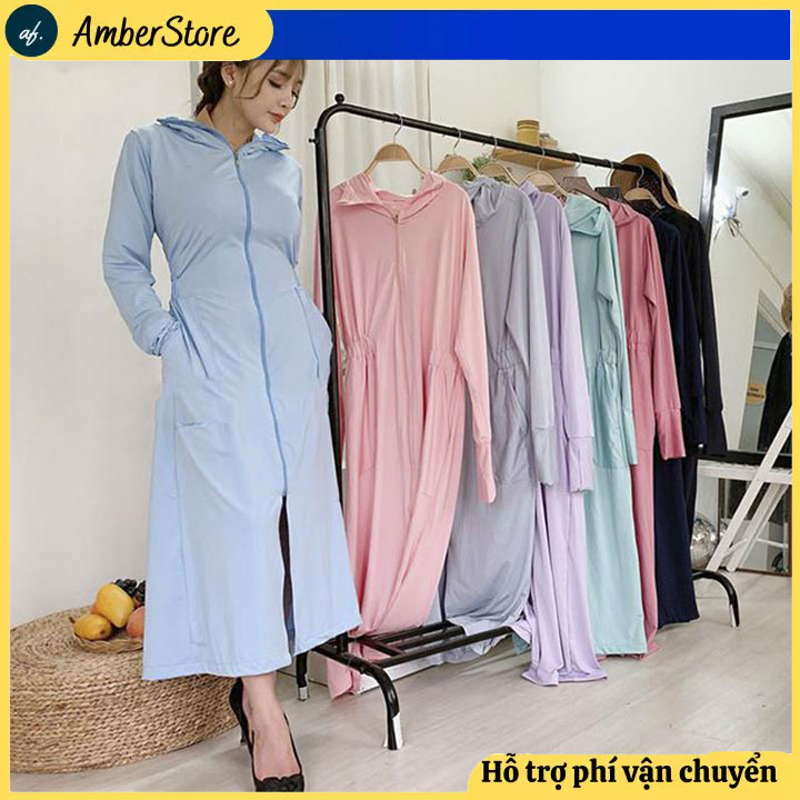 COMBO ÁO + VÁY CHỐNG NẮNG THÔNG HƠI - Sản phẩm đồng màu Áo và váy sẽ tạo thành 1 bộ chống nắng vô cùng thời trang cho chị em - Vải co giãn 4 chiều thông thoáng - Bao giặt máy - không mất dáng - không bay màu - Bảo Hành 1 đổi 1 tại AmberStore.02