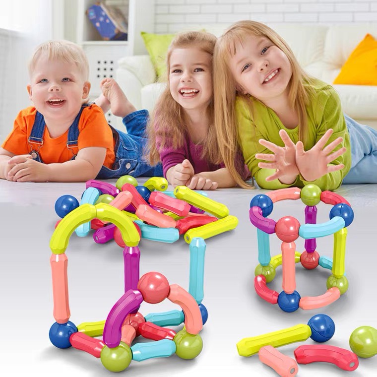 Bộ xếp hình nam châm thế hệ mới, xếp hình Lego thông minh đồ chơi phát triển trí tuệ cho các bé
