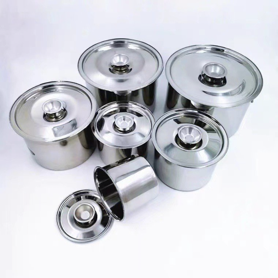 Thố inox đựng gia vị có nắp đậy