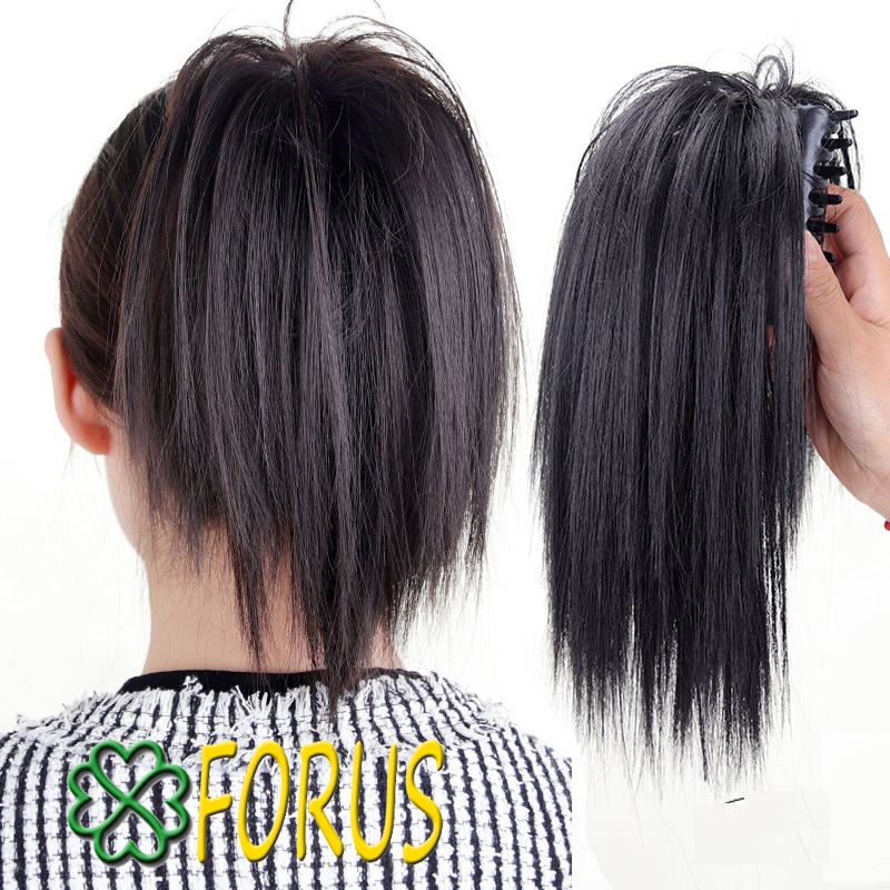 Búi giả đuôi gà dài ngắn 25cm B08 💖FREESHIP💖 tóc giả đuôi gà, búi tóc giả nữ, búi ngoạm tóc giả, búi tóc nữ