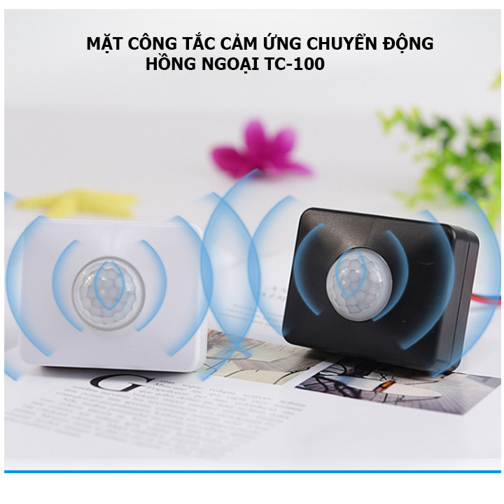 Mặt công tắc cảm ứng chuyển động hồng ngoại tự động bật đèn khi có người qua công tắc