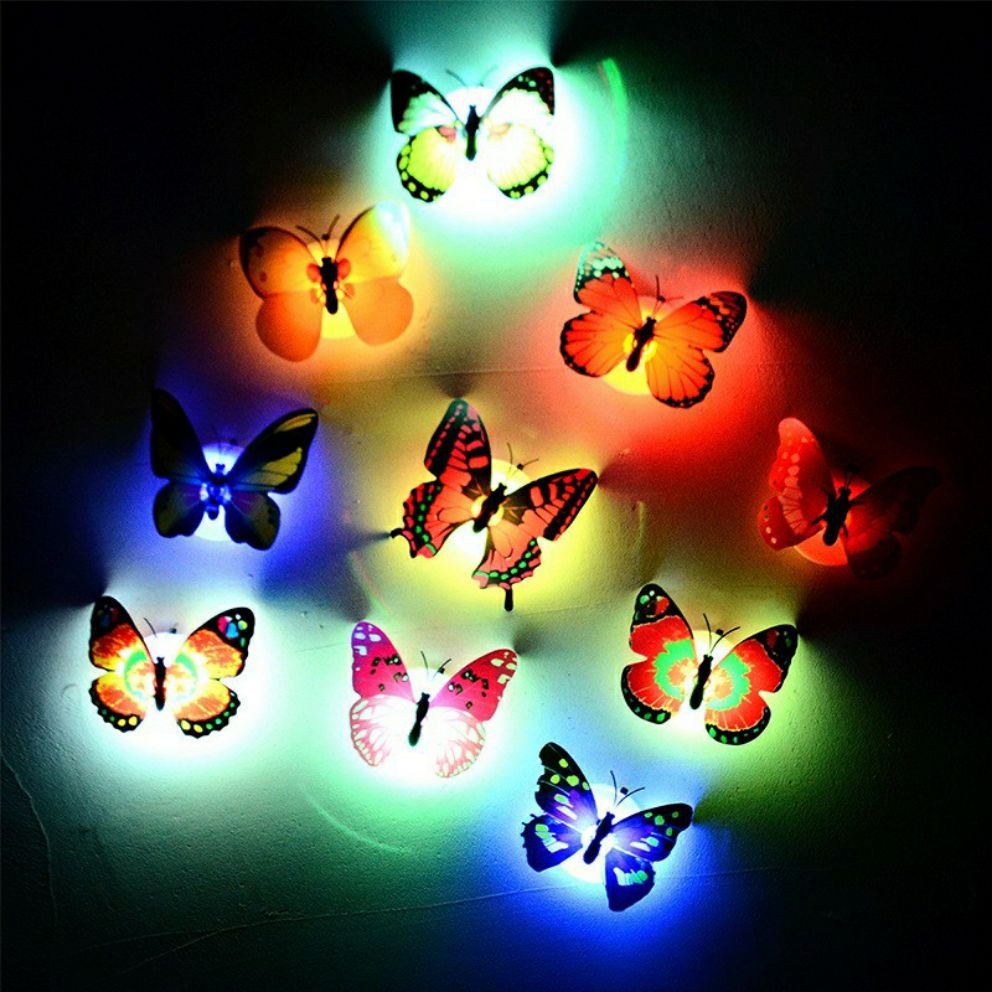 Set 2 bươm bướm có đèn Led nhiều màu
