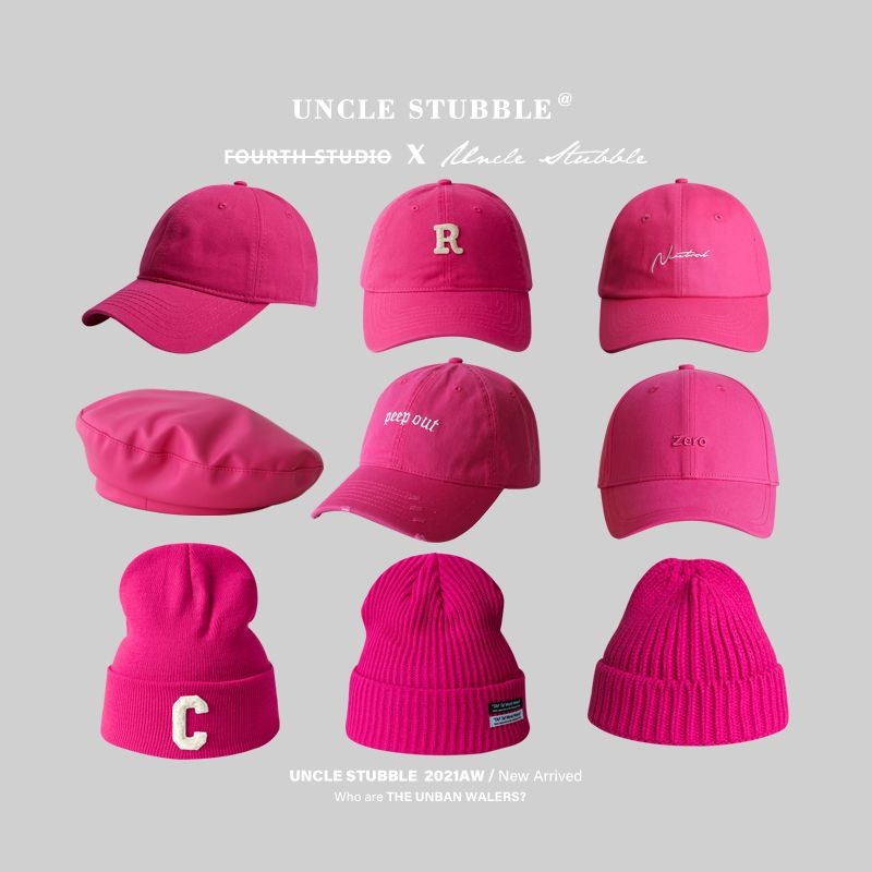 ❐❁♙ LJ8.31 Mũ Lưỡi Trai Hở Chóp Mềm Mại Màu Hồng Phong Cách Hàn Quốc Chất Lượng Cao