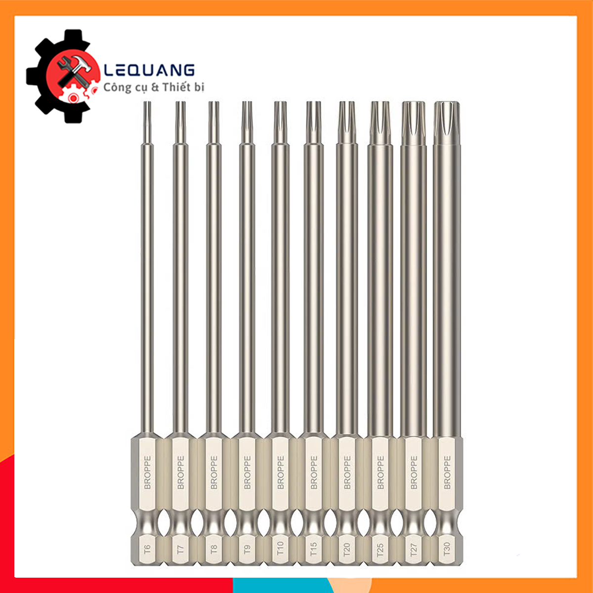 Mũi hoa thị có lỗ chuôi lục giác BROPPE 100mm nam châm trợ lực