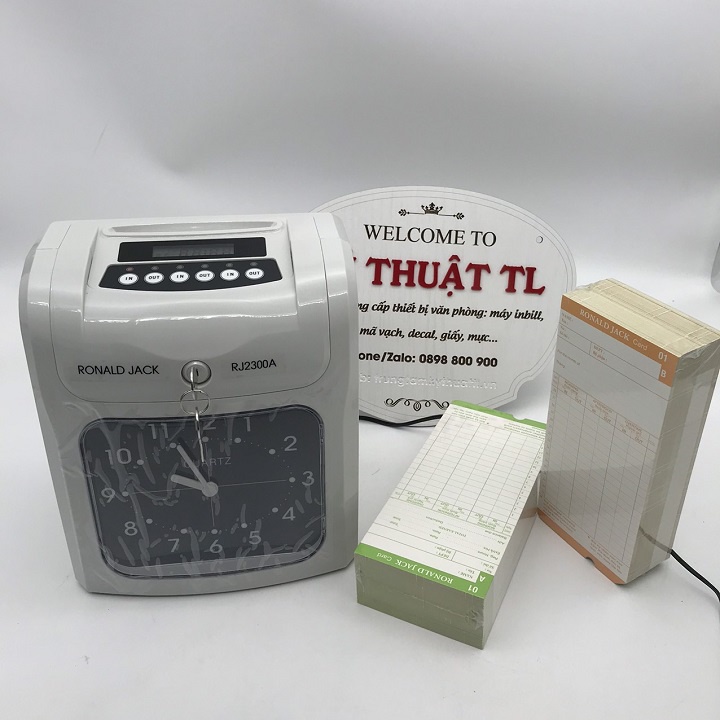Máy chấm công thẻ giấy rj-2300a & rj-2300n
