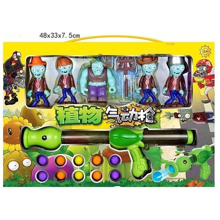 Bộ đồ chơi xếp hình plants vs zombies phiên bản đặc biệt bắn đạn bông cỡ đại