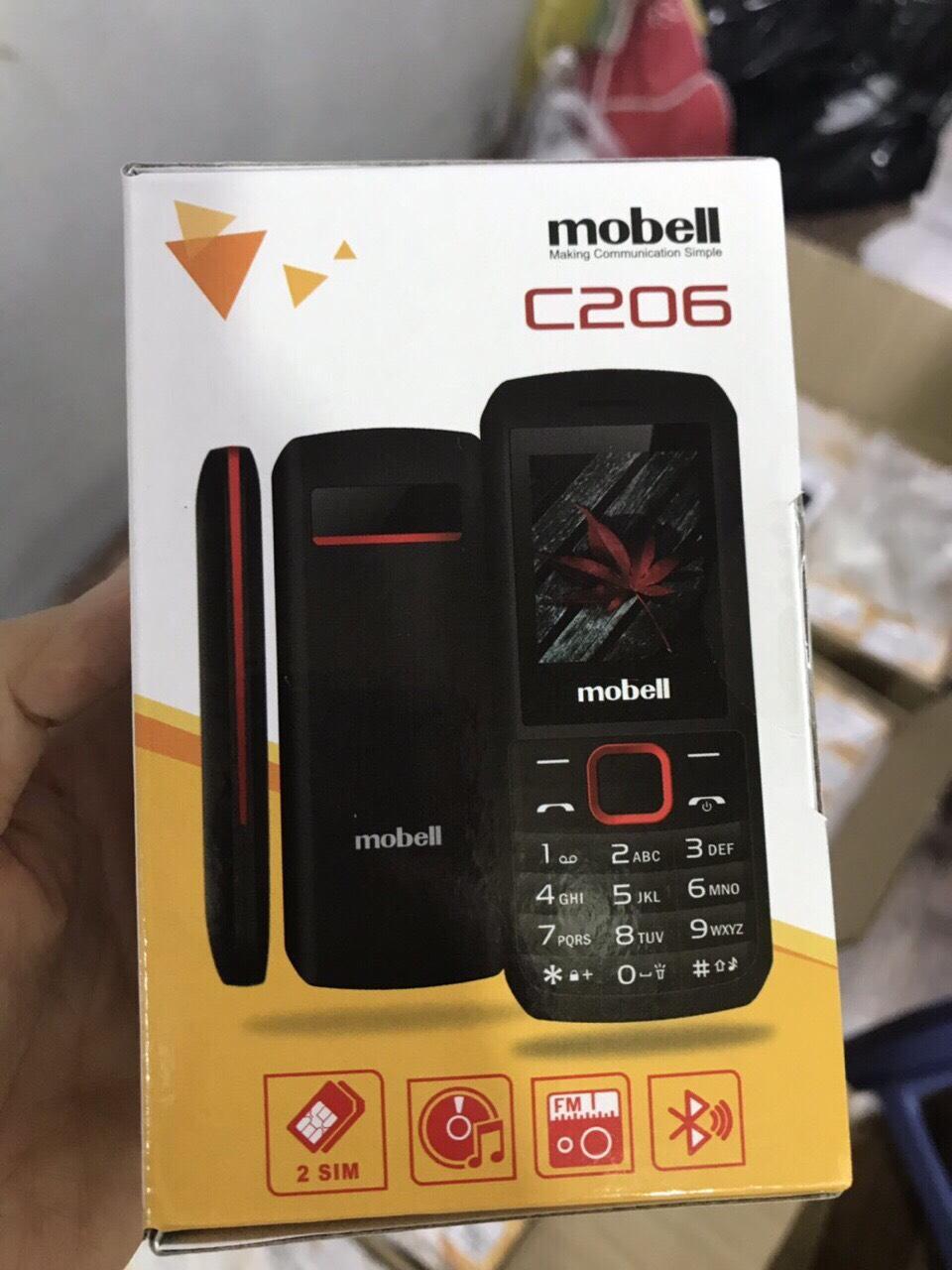 Điện thoại Mobell C206 có chức năng ghi âm cuộc gọi 2 sim 2 sóng mới Full box Bảo hành 12 tháng