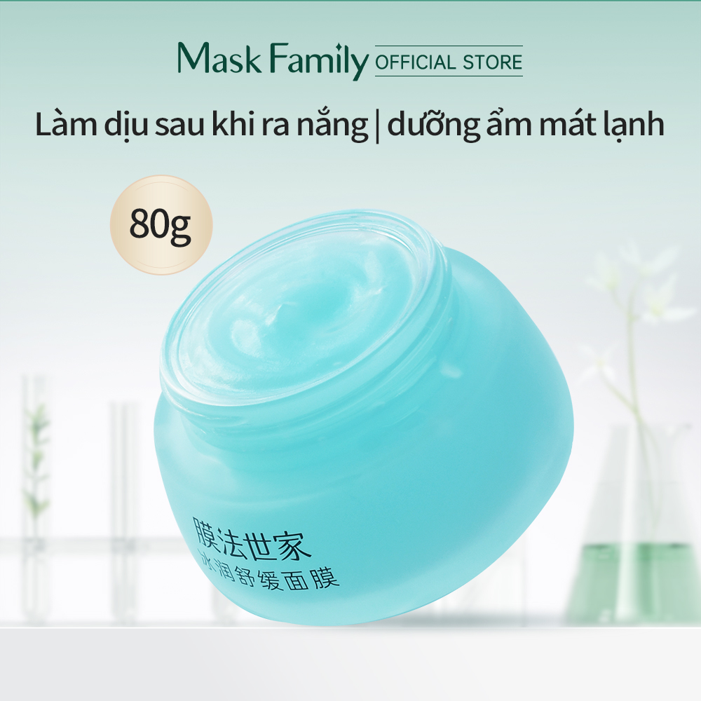 Mask family làm dịu sau khi ra nắng mặt nạ phục hồi da, dưỡng ẩm cấp nước mát lạnh mặt nạ đất sét 80g
