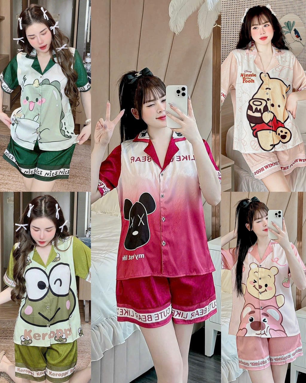 ẢNH THẬT Đồ bộ pijama đùi nữ lụa xước cao cấp mềm mịn mát tay, đồ bộ mặc nhà siêu xinh chuẩn tiểu thư. pijama nữ lụa xước size 40kg đến dưới 60kg. pijama giá rẻ tại xưởng