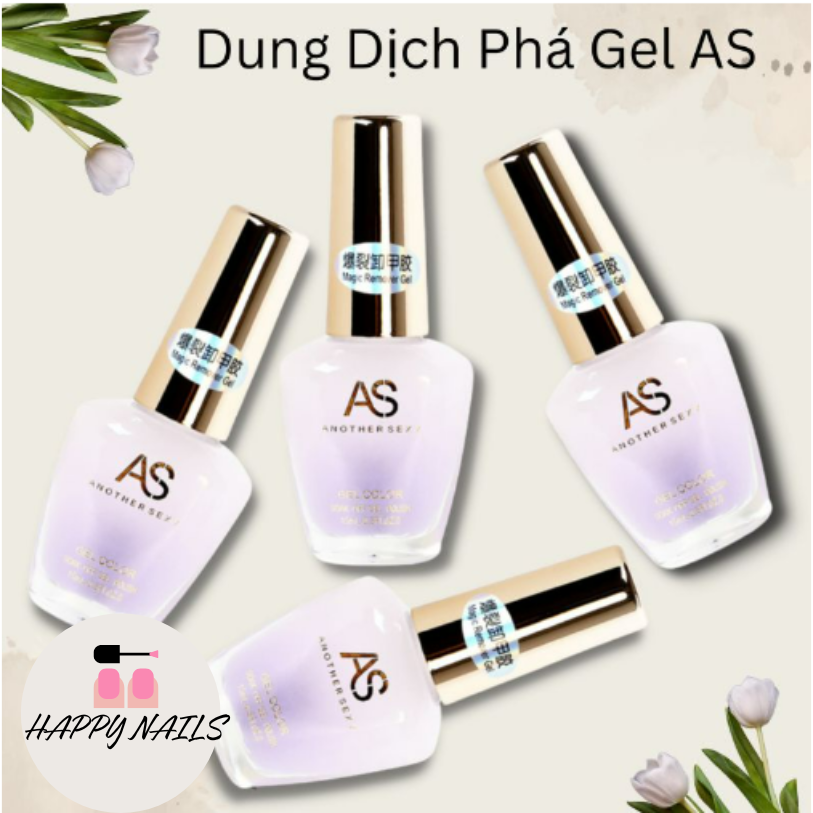 Nước phá gel AS - Phá sơn móng tay hiệu quả nhanh chóng không gây tổn thương móng và da tay, Kỹ thuật phá sơn gel đơn giản an toàn - Mua Nước Phá Gel, Tháo Sơn Gel Không Làm Tổn Thương Móng Tay - Tháo Gel Cao Cấp AS Chai Chức Năng P