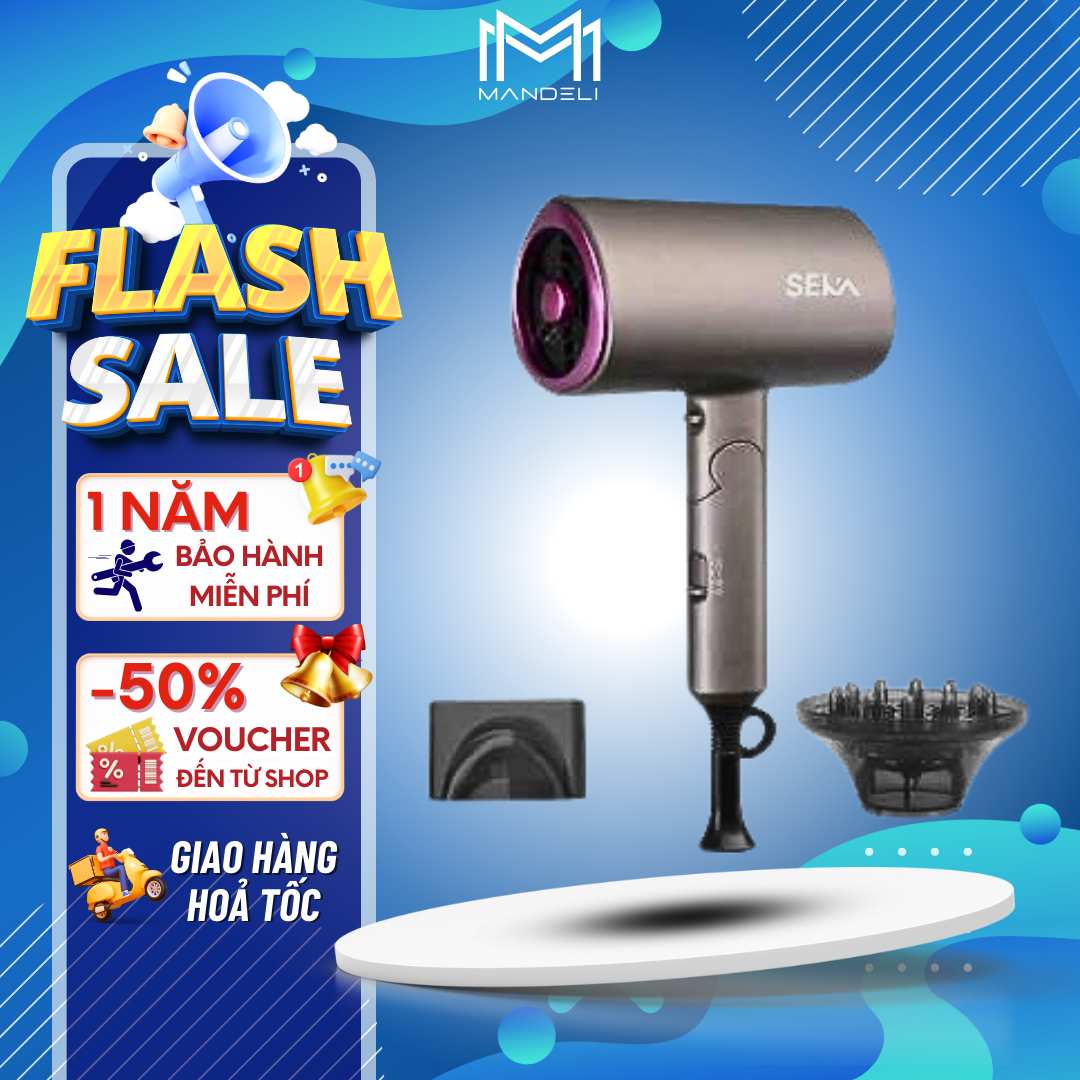 Máy sấy tóc Seka 2 chiều công suất 2200W bảo vệ tóc tránh khô sơ- Máy sấy tóc thế hệ mới