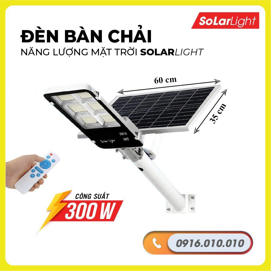 Đèn năng lượng mặt trời đường phố bàn chải công suất 300W Đèn năng lượng mặt trời giá rẻ