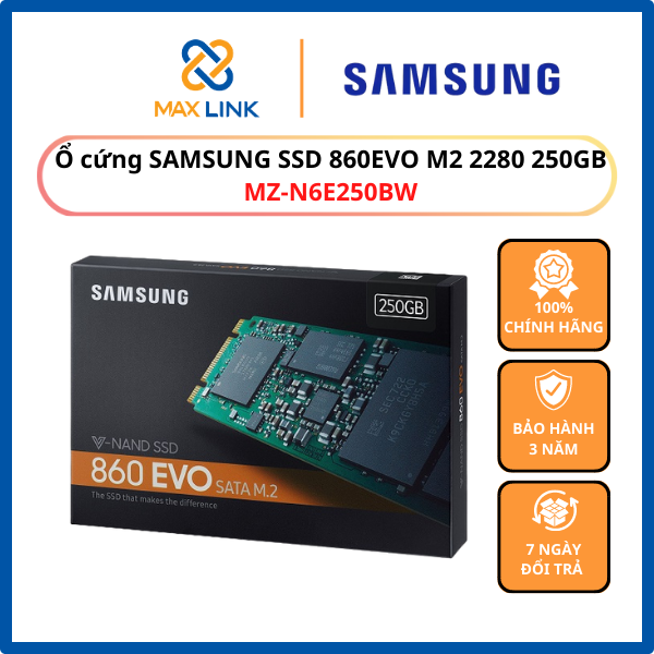 [HCM]Ổ cứng SAMSUNG SSD 860EVO M2 2280 250GB MZ-N6E250BW