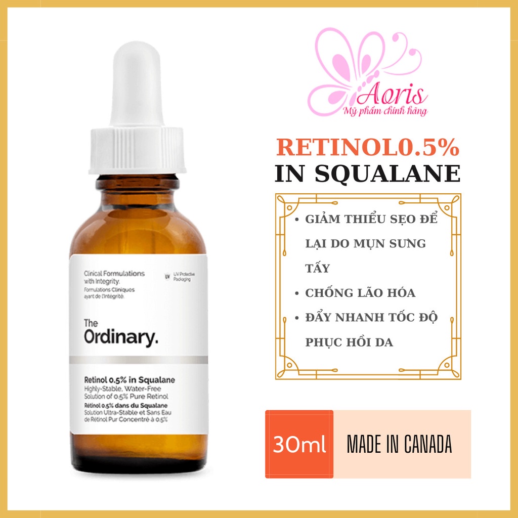 Tinh chất retinol 0.5% in squalane - the ordinary