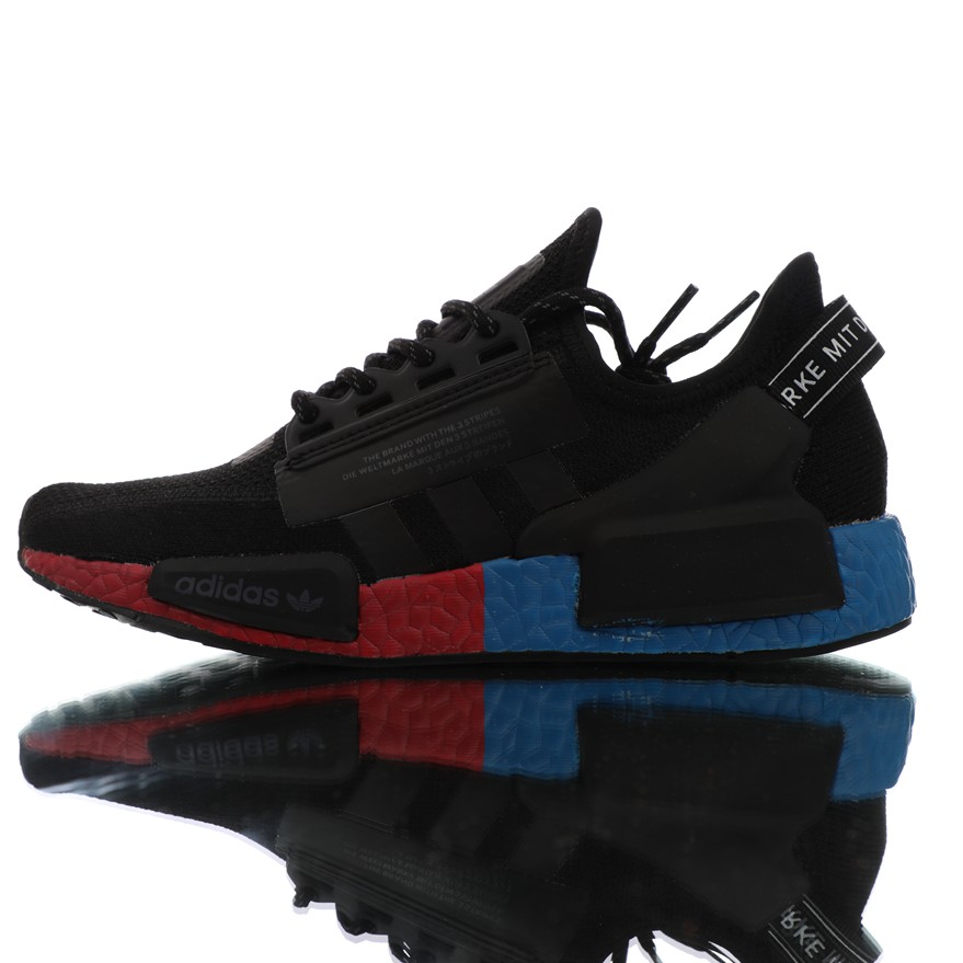 Hot Sale : Choosing Original AD* Bost N-M-D-V-2 Wild Casual Breathable Mesh Fashion Running Shoes. Sports Shoes Black Red Blue