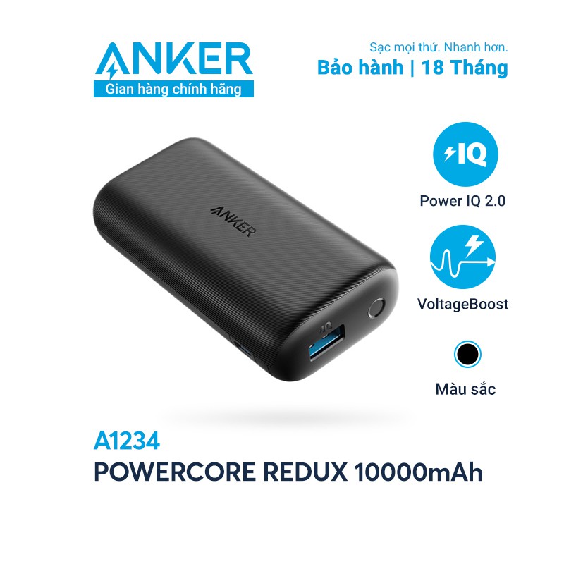 Pin sạc dự phòng anker powercore redux 10000mah - a1234 ttshop247