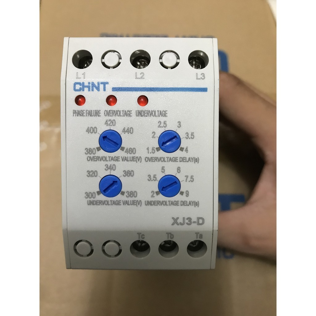 Rơ le bảo vệ XJ3-D bảo vệ nhiều chức năng cao áp ,thấp áp ,bảo vệ mất pha , ngược pha 3p/380v