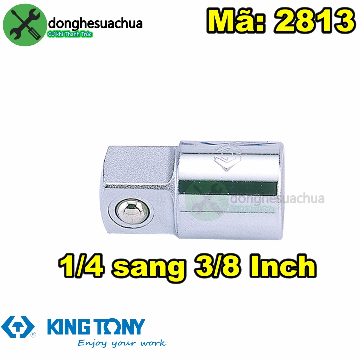 Đầu chuyển 1/4 sang 3/8 kingtony 2813 màu trắng