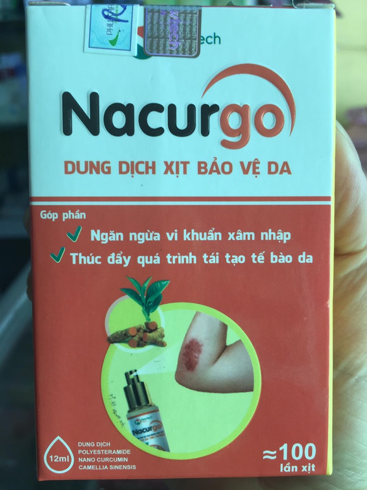 Nacurgo xịt vết thương 100 lần xịt