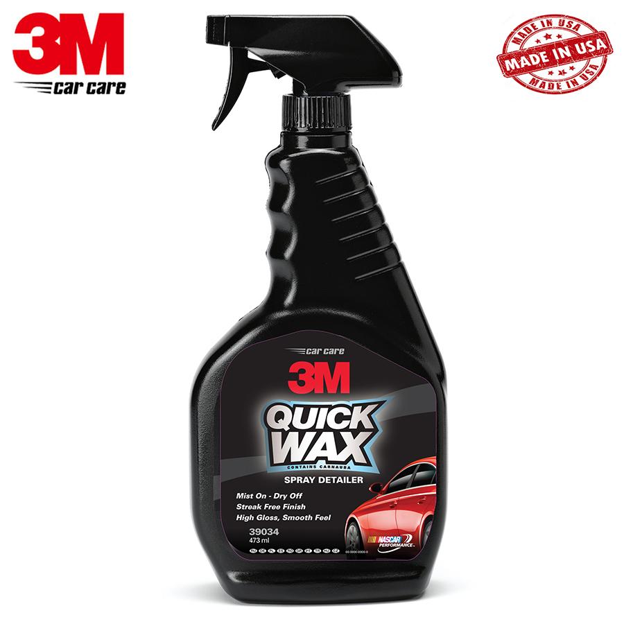 Chai xịt tăng độ bóng sơn ô tô 3m quick wax 473ml 39034
