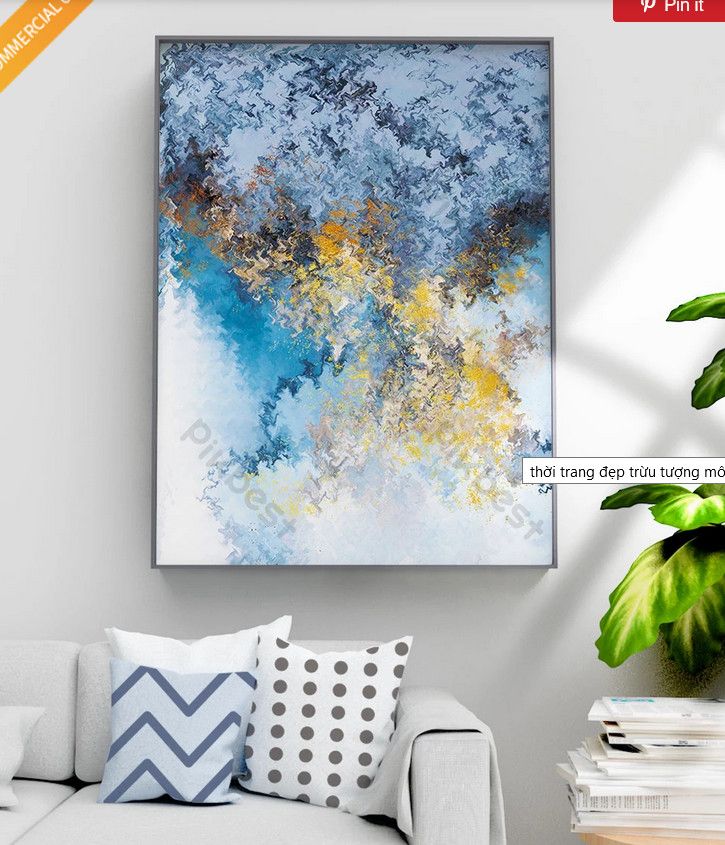 Tranh canvas trừu tượng 60x90 giá đã bao gồm khung viền