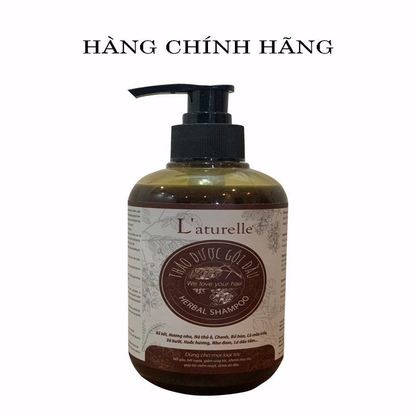 Dầu Gội Thảo Dược L’aturelle 350ml - Sạch gàu, mượt tóc, detox da đầu, ngăn rụng tóc, kích thích mọc tóc