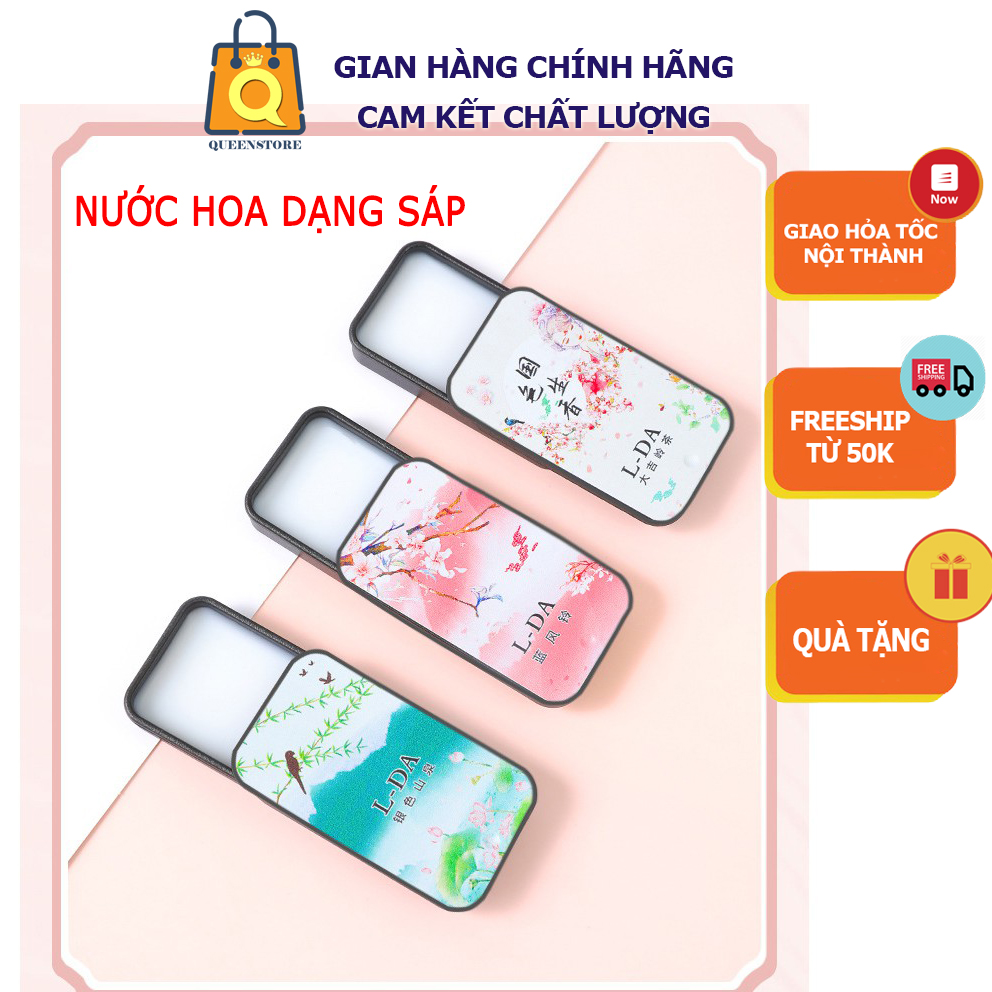 Nước Hoa Kh&ocirc; Dạng S&aacute;p Để T&uacute;i Nhỏ Gọn Thơm L&acirc;u 3 M&ugrave;i Hương Nhẹ Nh&agrave;ng - QueenStore