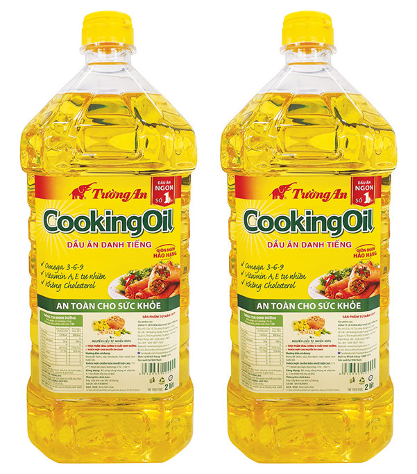 Combo 2 chai dầu ăn cao cấp tường an cooking oil 2l - hsd 2 năm