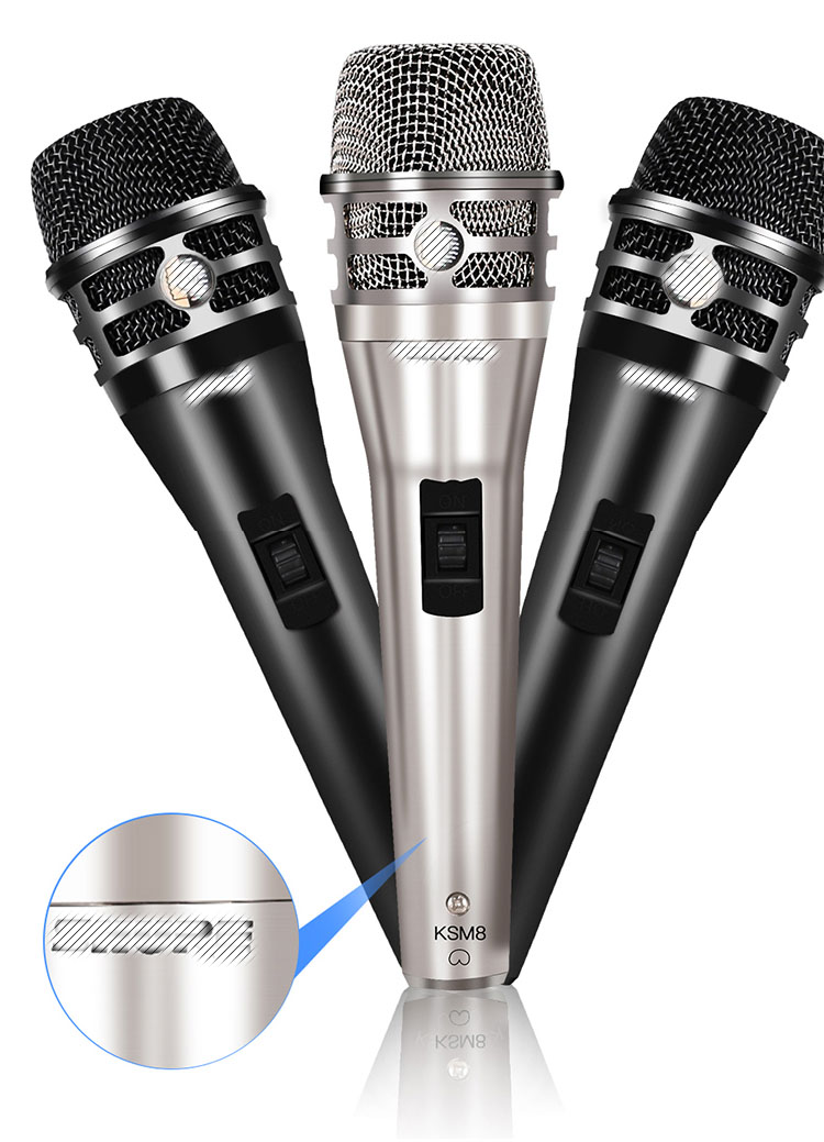 [HCM]Micro Karaoke Ksm8 Có Dây Loại Tốt Là Dòng Micro Karaoke Có Dây Chất Lượng Hay Cao Cấp Đảm Bảo Hay Cả Về Độ Hút Âm Lượng Và Độ Bền.Âm Thanh Trong TrẻoChân Thực Micro Thích Hợp Cho Phòng Karaoke Chuyên Nghiệp Micro Karaoke Gia Đình