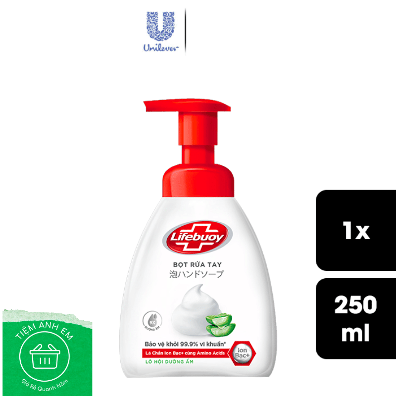 Bọt rửa tay dưỡng ẩm Lifebuoy hương lô hội 250ml