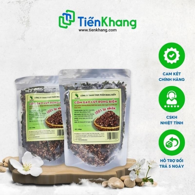 Cốm gạo lứt sấy rong biển - bịch