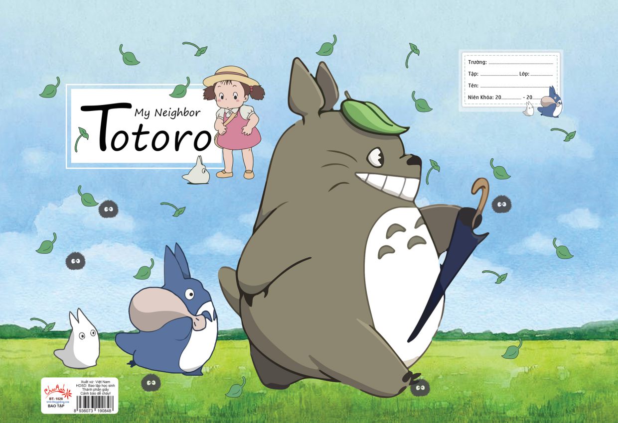 Combo 10 tờ bao tập trơn pompompurin,totoro, kuromi| giấy bao tập cute