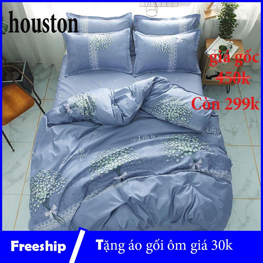 Bộ chăn ga gối cotton SP000174-thoáng mát, mềm mại,chống nhăn tuyệt đối-bộ chăn ga gối cotton;bộ chăn ga gối đẹp;bộ chăn ga gối đệm cưới [LIDACO]
