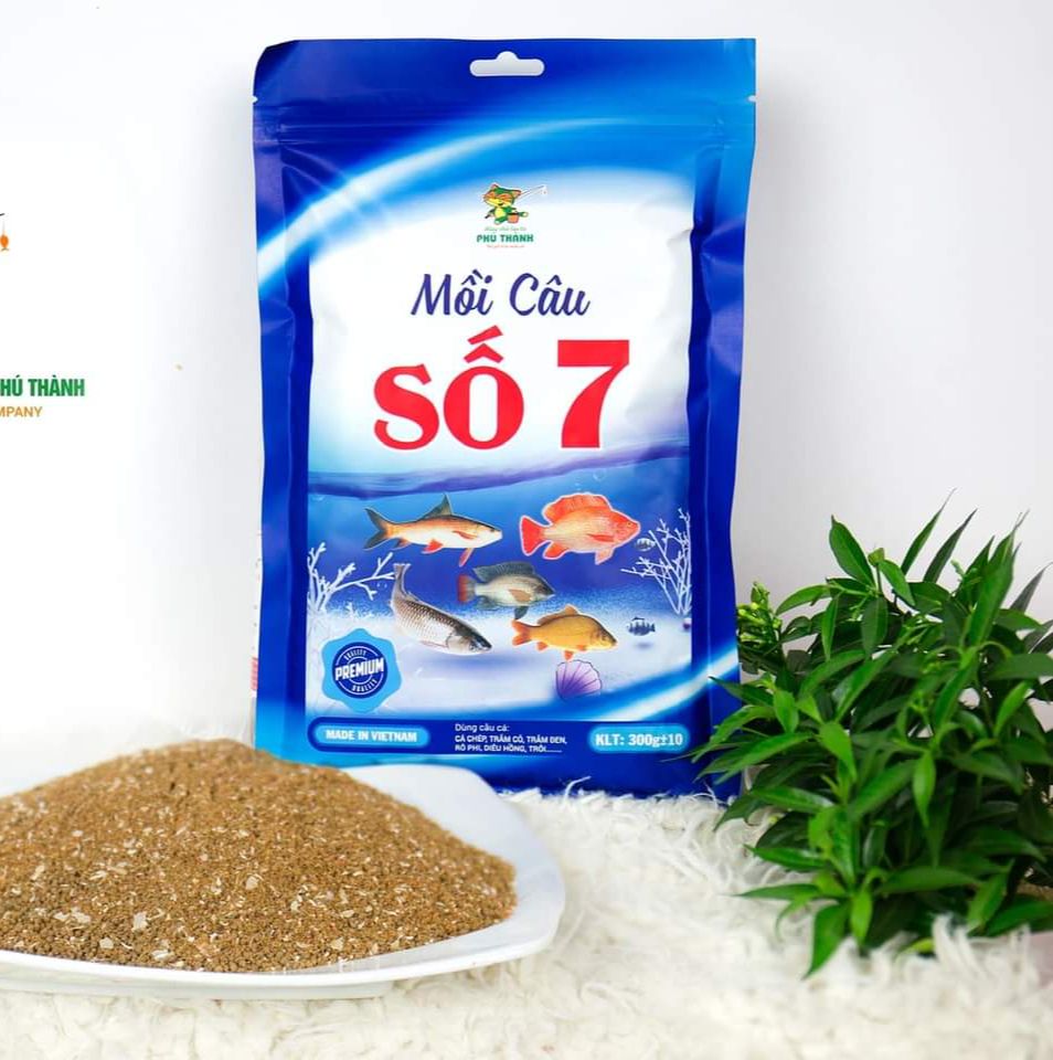 Mồi câu số 7 - Mồi câu chép, trắm cỏ, trắm đen, trôi, lăng - Mồi câu Phú Thành