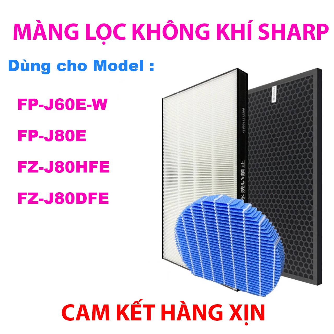 Màng lọc không khí sharp fp-j60e-w, fz-j80hfe, fz-j80dfe, fp-j80ev-h cam kết hàng xịn chất lượng cao