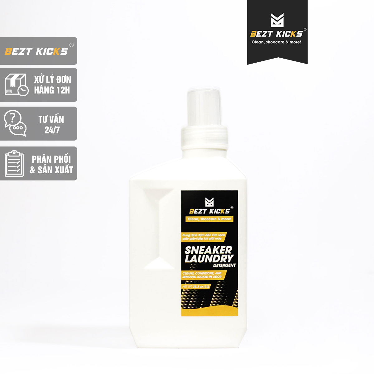 Dung dịch làm sạch giày đậm đặc Bezt Kicks Sneaker Laundry Detergent